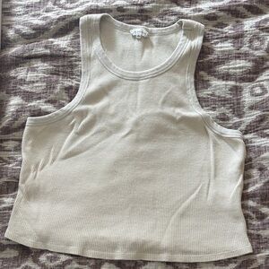 GOOD AMERICAN waffle knit tank